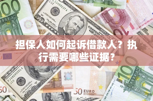 武汉担保人如何起诉借款人？执行需要哪些证据？