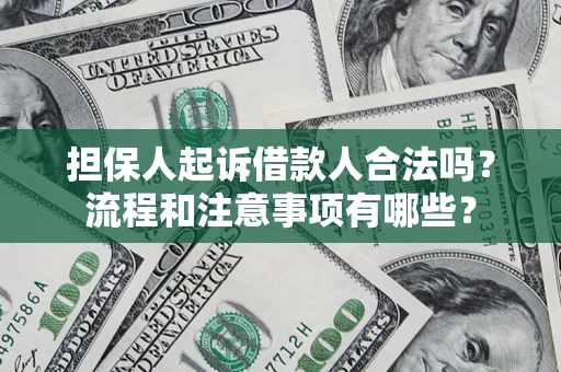 武汉担保人起诉借款人合法吗？流程和注意事项有哪些？