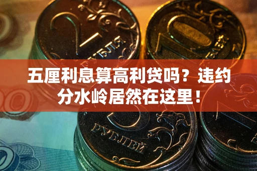 武汉五厘利息算高利贷吗？违约分水岭居然在这里！
