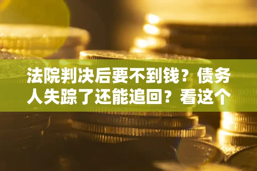 武汉法院判决后要不到钱？债务人失踪了还能追回？看这个方法！