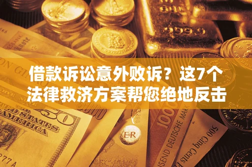 武汉借款诉讼意外败诉？这7个法律救济方案帮您绝地反击！