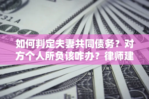 武汉如何判定夫妻共同债务？对方个人所负该咋办？律师建议