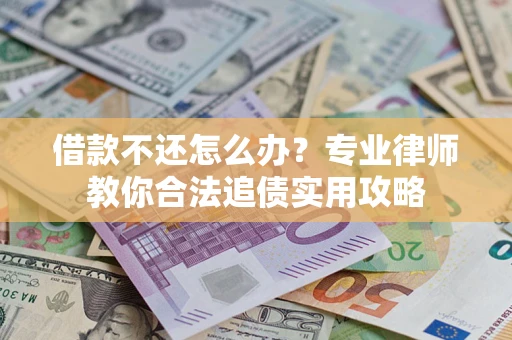 武汉借款不还怎么办？专业律师教你合法追债实用攻略
