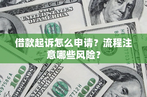 武汉借款起诉怎么申请？流程注意哪些风险？