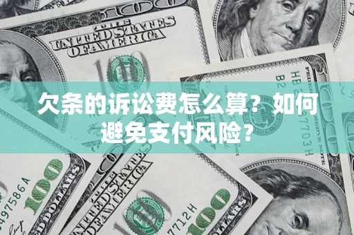 武汉欠条的诉讼费怎么算？如何避免支付风险？